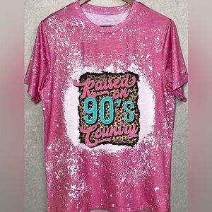 Raised On 90's Country Leopard Graphic Tee